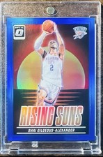 2024-25 Donruss Optic Shai Gilgeous-Alexander Rising Suns Blue Prizm #44/49