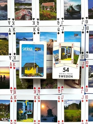 2x Kartenspiel Ansichten von SCHWEDEN 54 Bl Bridge Whist Jazz Spielkarten - Bild 1 von 4