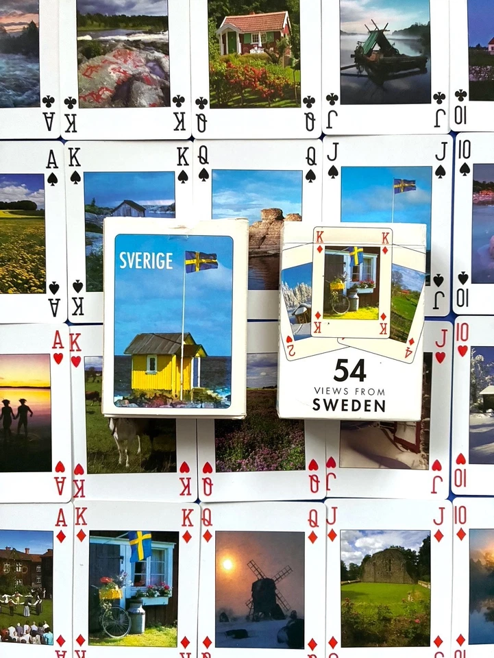 2x Kartenspiel Ansichten von SCHWEDEN 54 Bl Bridge Whist Jazz Spielkarten - Bild 1 von 4