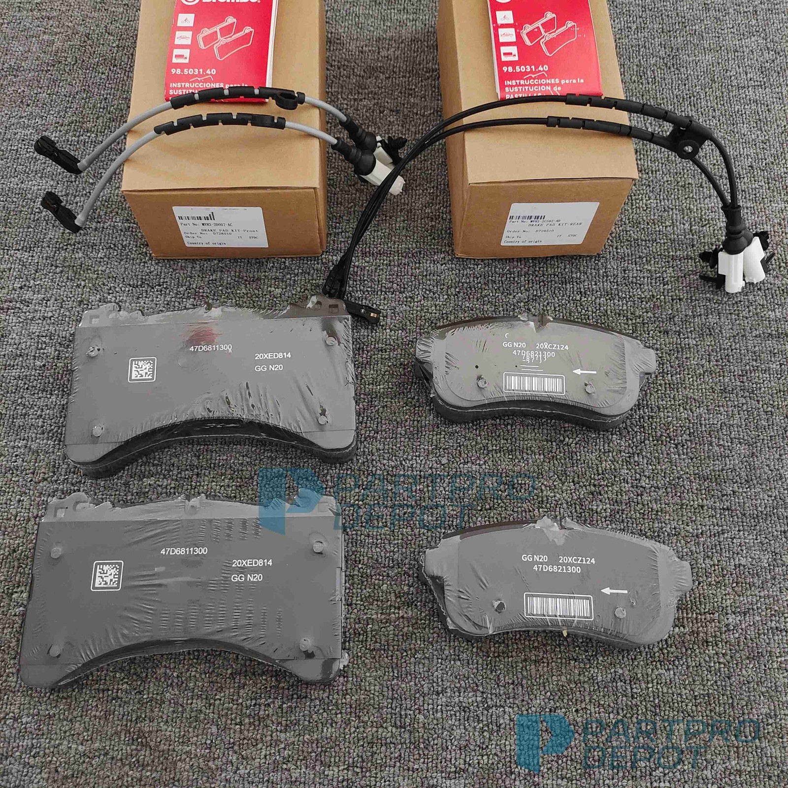 NEW  Front & Rear Brake Pad Kit For Aston Martin DBX, + FREE SENSOR