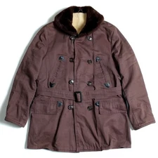 Vintage 50s HERCULES Outerwear by SEARS Sheepskin Lined Barnstormer Coat Jacket