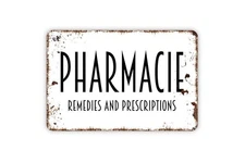 Rustic Apothecary & Drugstore Metal/Vinyl Sign or Sticker