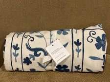 Pottery Barn Milo Suzani Embroidered Table Throw  50x50" MSRP $149.00 NEW
