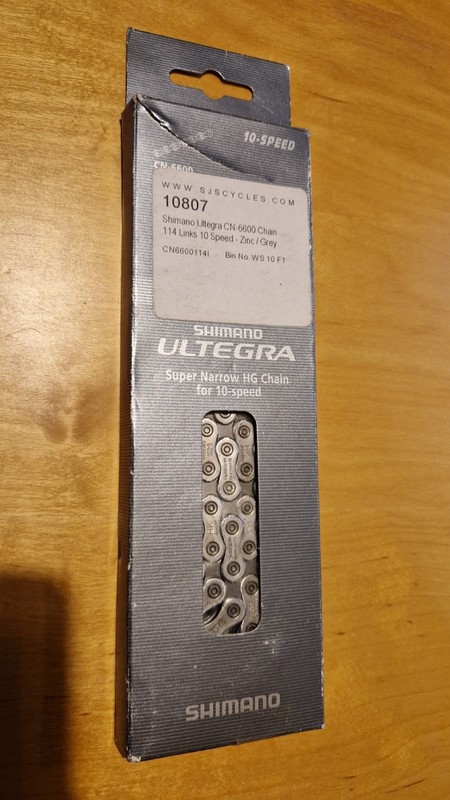 Shimano Ultegra CN-6600 10 Speed Chain - 114 Links Zinc/Grey
