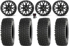 ITP Hurricane 14" Wheels Black 30" BDC Tires Honda Rincon Rancher