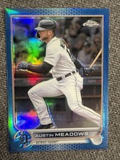 2022 Topps Chrome Update Austin Meadows #USC41 Blue Refractor #'d /199 Tigers