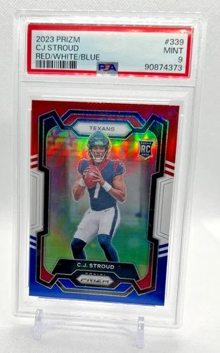 PSA 9 2023 Panini Prizm C.J. Stroud #339 Red/White/Blue Prizm Silver RC