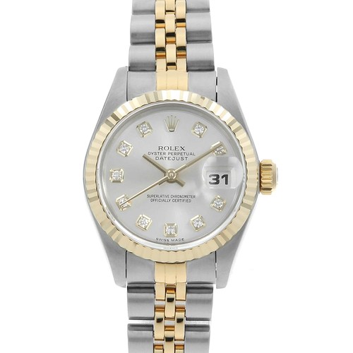 ROLEX Datejust 10P Diamond 69173G Silver T Number second hand Women