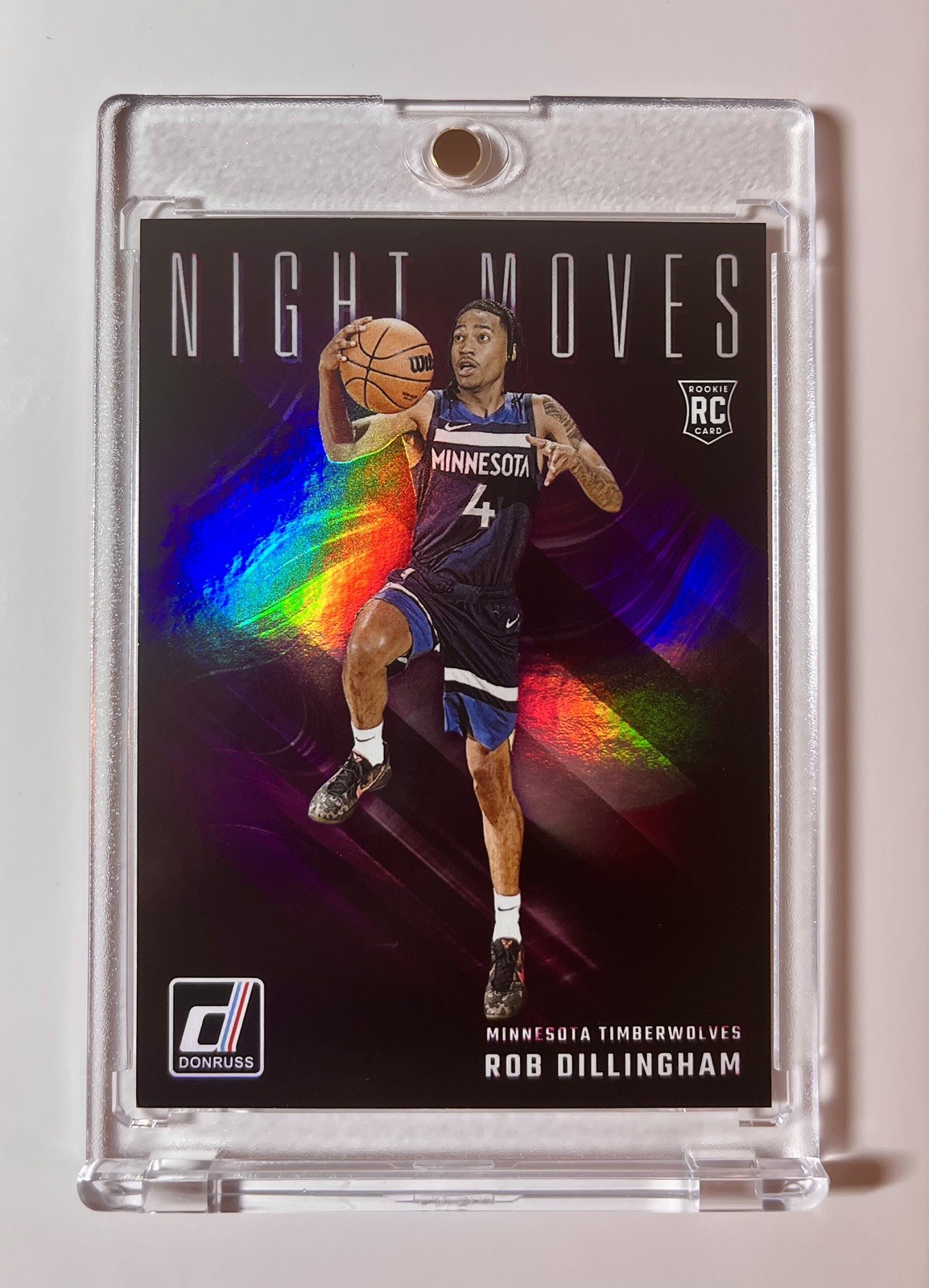 Rob Dillingham 2024-25 Panini Donruss Night Moves SSP Case Hit RC Timberwolves