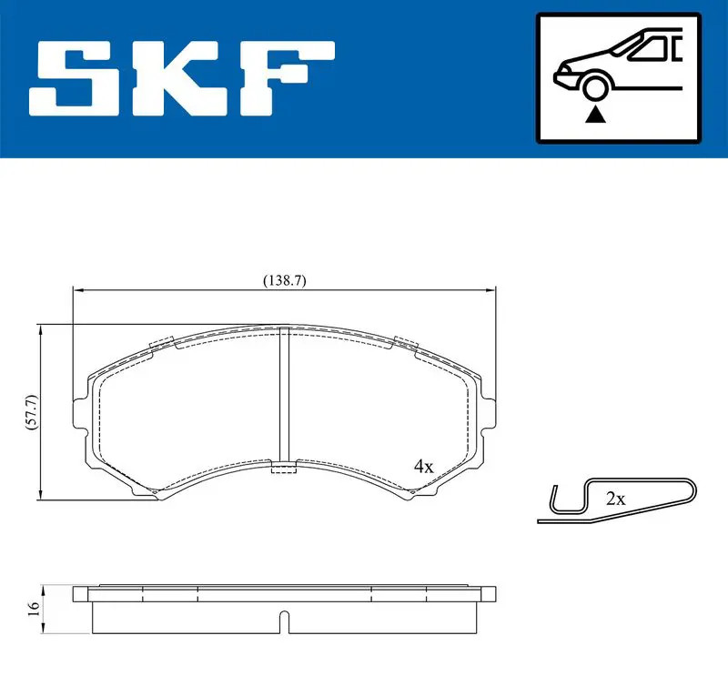 Skf Bremsbel?Ge Vorne Mazda Mitsubishi - Bild 3