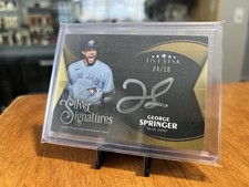 2024 George Springer 04/10 Gold Auto Five Star Silver Signatures JERSEY MATCH!!