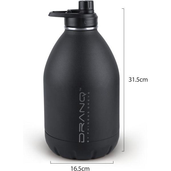 Gallon Water Insulated Bottle Straw 2 Lid 128 oz Double Wall Dranq Phineas  Greye | eBay