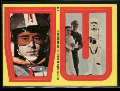 1980 Topps Stars Wars The Empire Strikes Back Stickers Luke Leia W U #6 NM