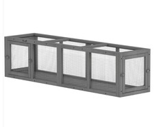 Outdoor Cat Tunnel, 59" Wooden Play Cat Enclosure, Extendable Pet Run with 3 Doo
