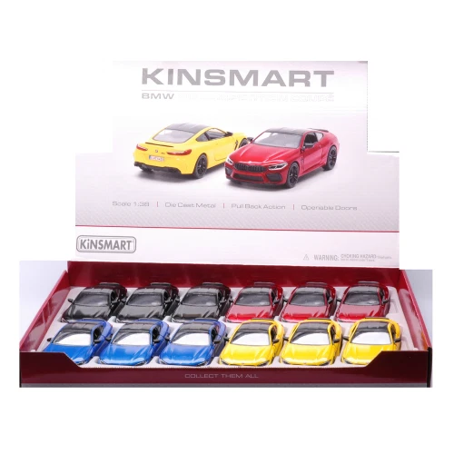BMW M8 COMPETITION COUPE' (1 Modellino a Scelta) cm 12 1:38 Kinsmart Modellismo  - Immagine 3 di 3
