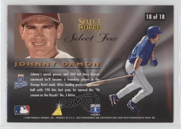 1996 Select Certified Edition Select Few Johnny Damon #18 - Image 2 of 2