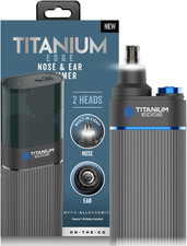 Microtouch Titanium Edge Ear Nose Trimmer Dual Rotary Blade Heads with Light