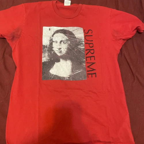 T shirt rouge SS18 Supreme Mona Lisa L