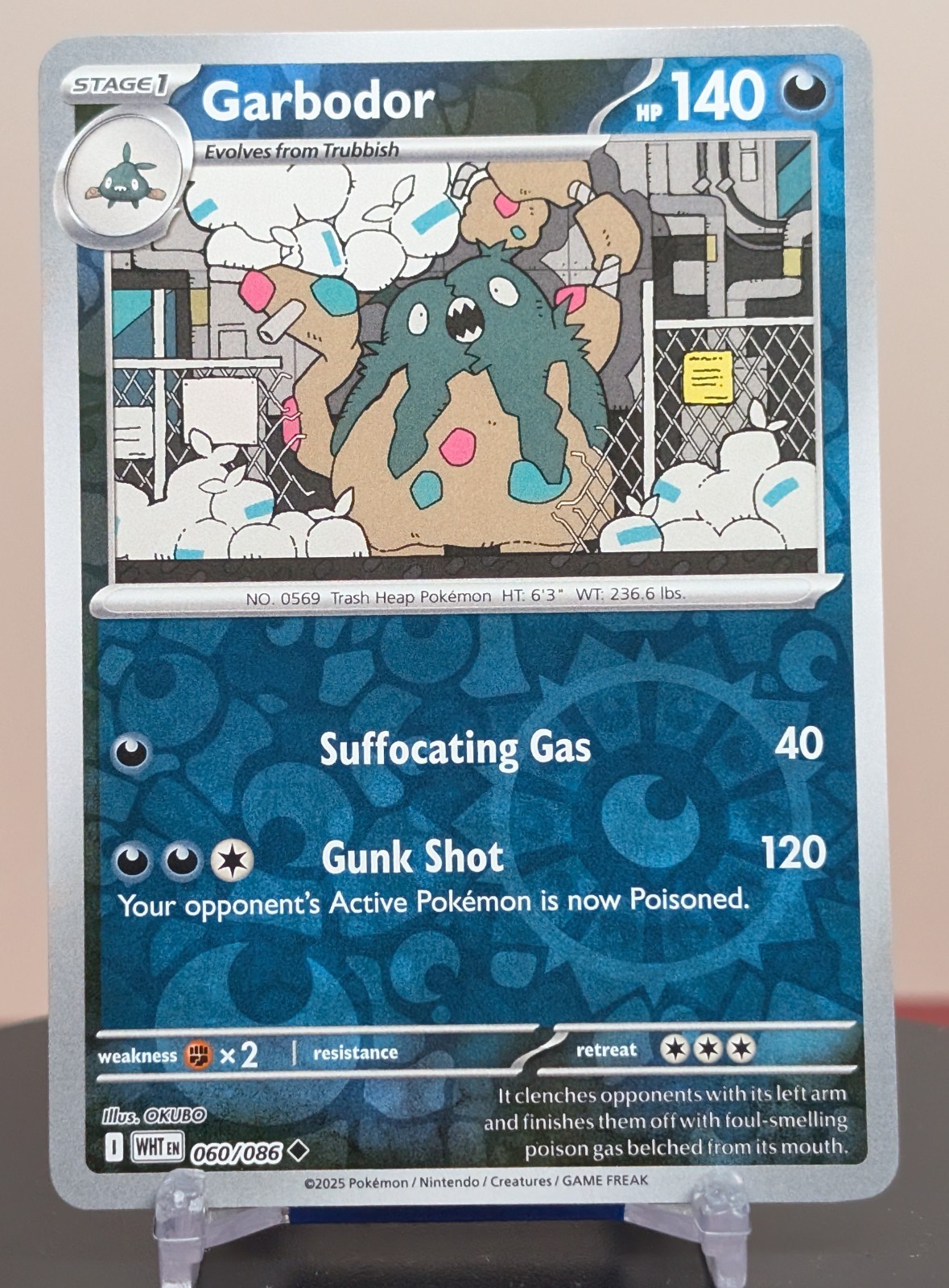 Pokemon Garbodor #060/086 English White Flare Reverse Holo