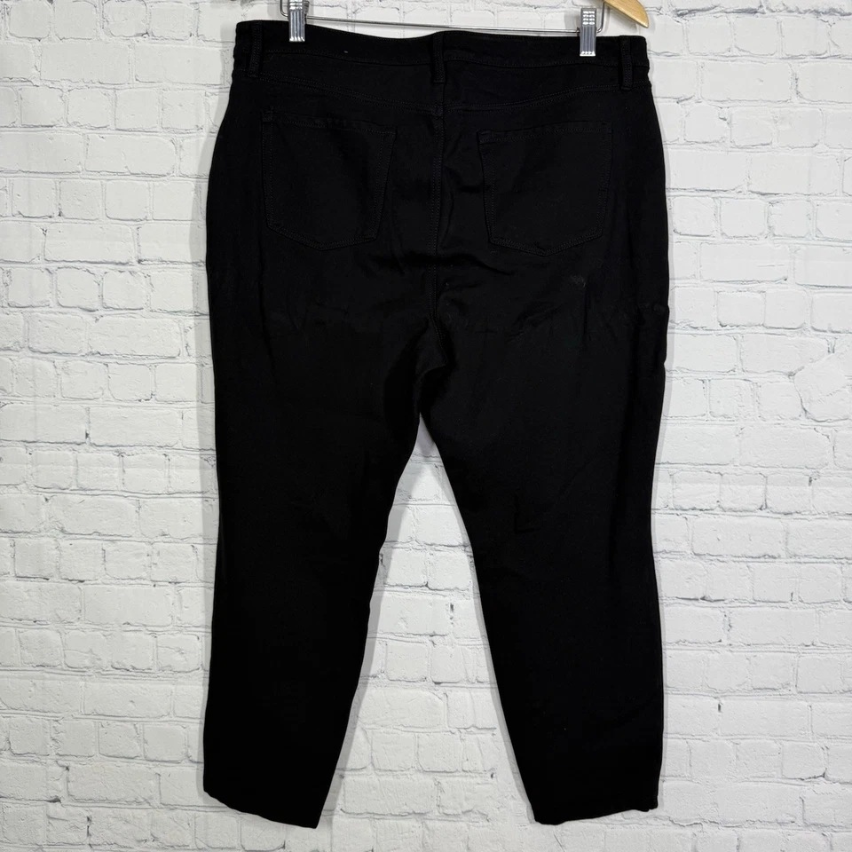 Talbots Jeans Women Size 14 Petite Black High Rise Jegging Ankle Straight Preppy - Image 3 of 4