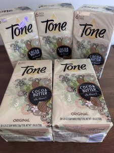 Tone Cocoa Butter with Vitamin E Soap Bars 5x6 Packs (30 Bars Total) New Sealed