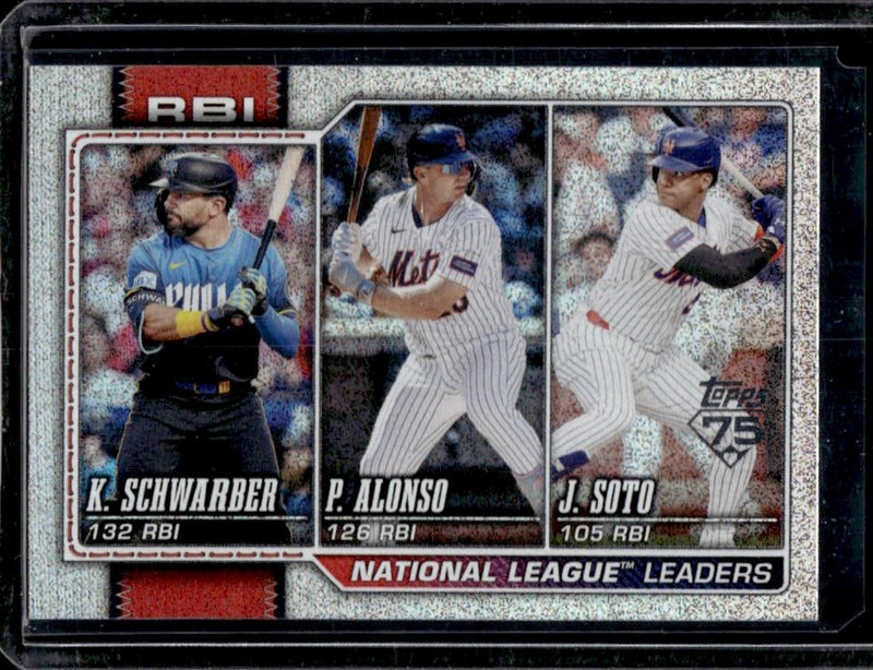 2026 Topps Pete Alonso Kyle Schwarber Juan Soto Sandglitter League Leaders #11