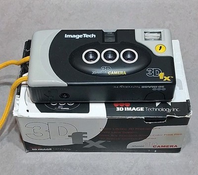 ImageTech 3D FX 35mm Camera 3D Image Technology w/ Box & Document Built In Flash