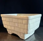 Vintage  Brush Pottery Brush McCoy Basketweave Ceramic Planter