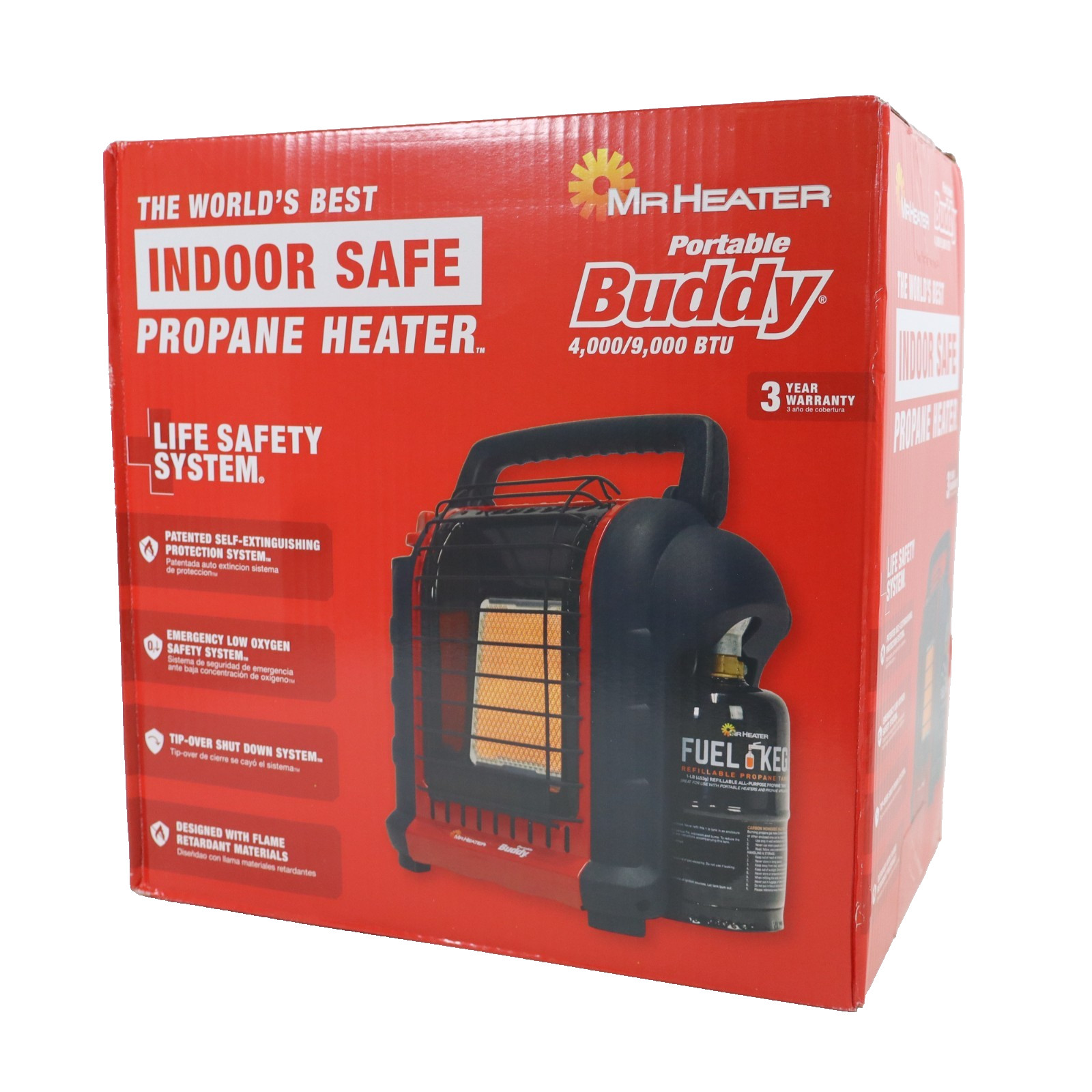 Buddy Heater Mh9bx Portable Propane Heater 4000-9000 Btu Red