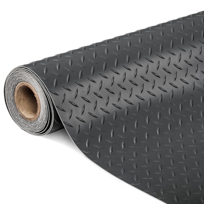 7.5x 22 ft Garage Floor Mat Garage Flooring Roll Non-Slip Black