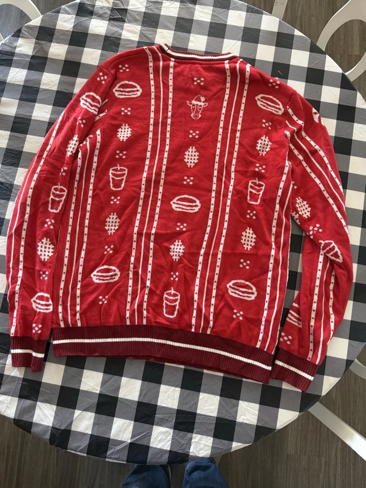 Suéter Chick-Fil-A Para Hombres Feo Navidad Vacaciones Suéter Vaca Fiesta Mediano Foto 2 de 4