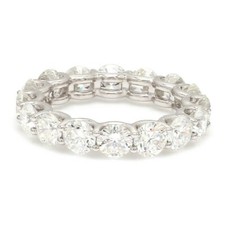 Spectrum Naturdiamant Ring 4,05 ct SI/H Solit&auml;r-Rund Eternity Band 14k Wei&szlig;gold