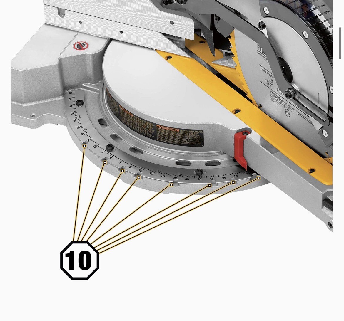 DEWALT Miter Saw 12 “ Double Bevel Sliding Compound, 10 Stops & Extra