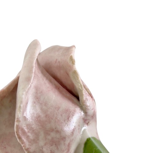 Vintage Porcelain Ceramic Lamp Finial Pink Rose - Picture 7 of 9
