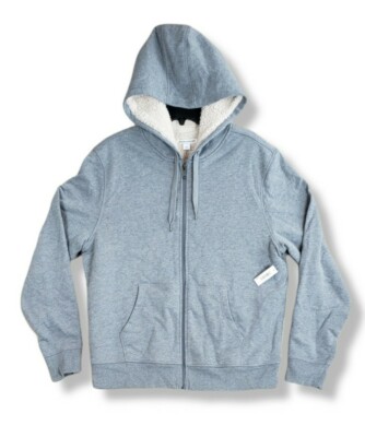 Essentials Hoodie For Men, Sherpa-Lined Full-Zip Fleece - View #4