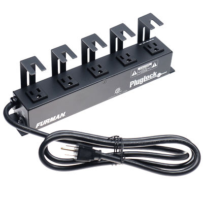 Furman PLUGLOCK 5 Locking Outlet Strip w 120v and 15 Amp