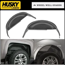 Husky Liners 79171 Black Rear Wheel Well Guards for 2021-2025 Ford F-150 Raptor