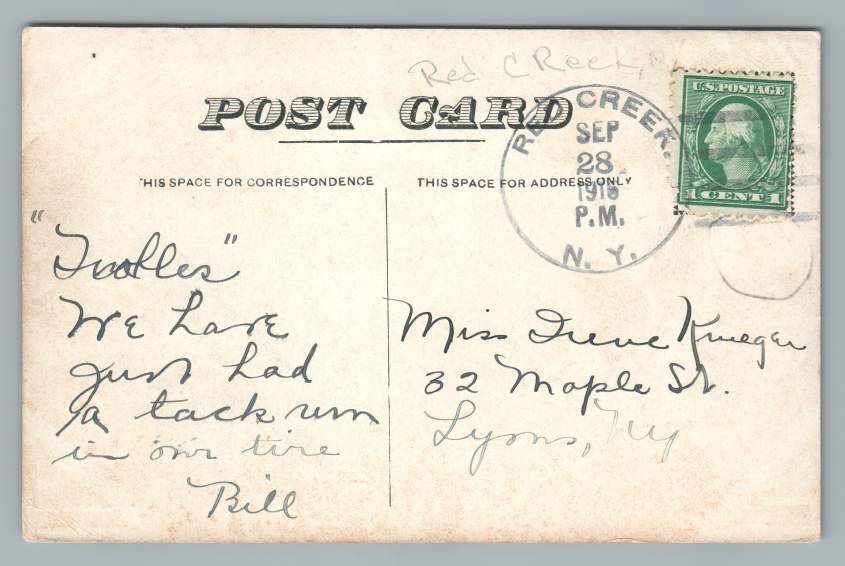 Main Street RED CREEK New York Wayne County Antique Postcard 1916 eBay