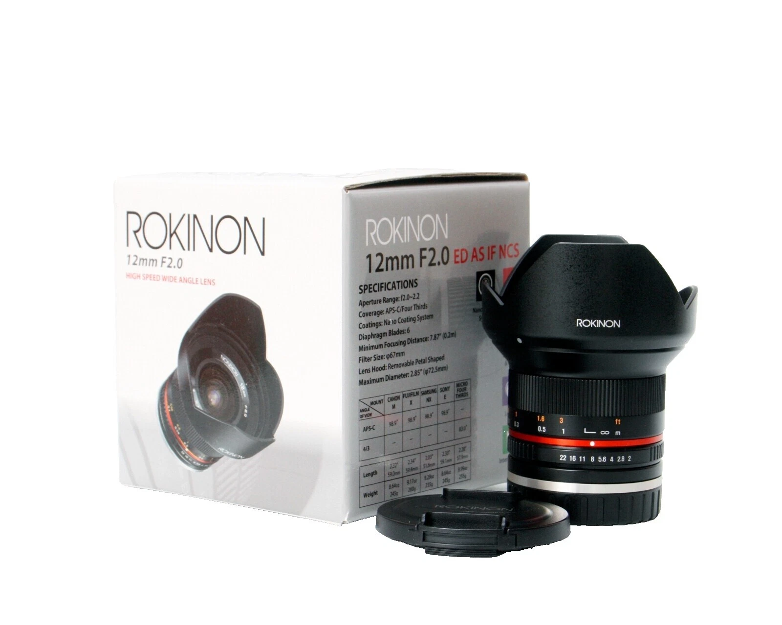 Lentes de cámara ROKINON Ultra Gran Angular para Canon