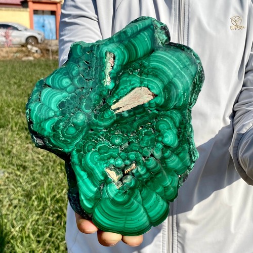 4.01LB A Pair Natural Green Malachite Crystal Flaky Pattern Ore Specimen Quartz - 第 11/12 張圖片