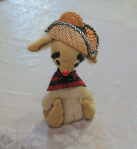Vintage Dakin 1960 Chihuahua Dream Pet Sombrero 8" Stuffed Animal - Picture 3 of 15