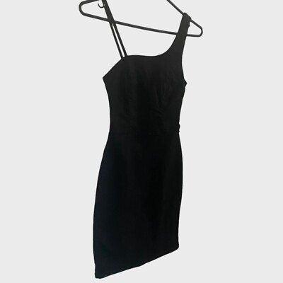 open lace back dress Shannon One Shoulder Dress, in Black Chiffon | Show Me Your Mumu main image 0