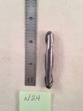 1 NEW 3/8" DIAMETER CARBIDE END MILL 2 FL D.E BALL 2-1/2 OAL. USA 5/8" LOC (N24)