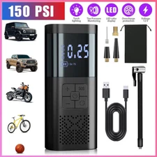150 PSI Air Compressor Tire Inflator Fits Car Moto Bike Tires Air Pump Portable