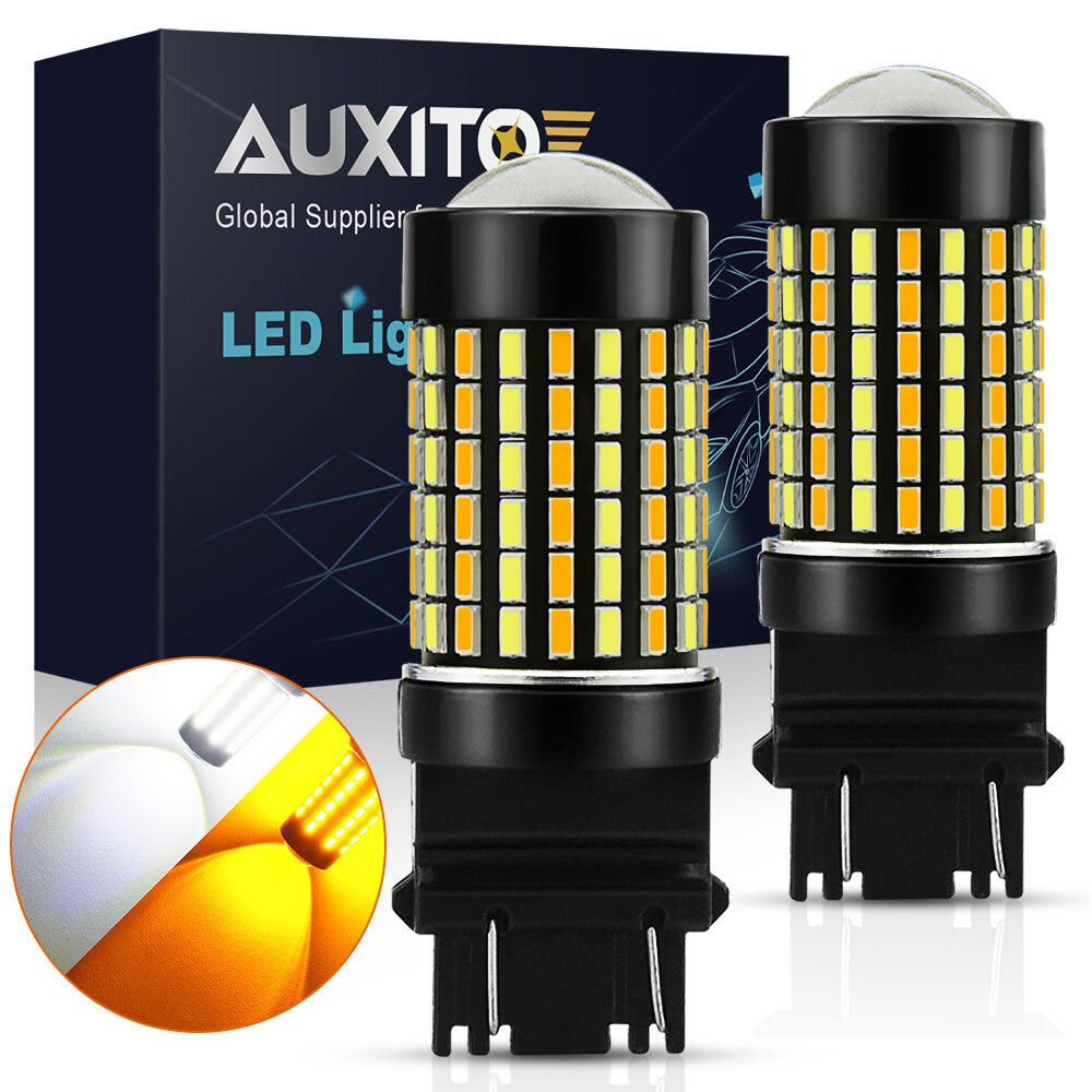 4157na White/Amber 3157 LED Switchback Type2 Turn Signal Parking Light Lamps HD2