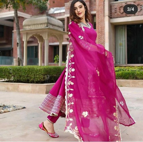 Wedding Party Wear Rayon Anarkali Gown 