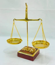 Old Traditional Goldsmith Decorative Weight Scale Tarazu showpiece Brass Weighin