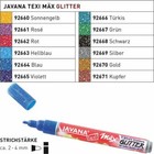Kreul Javana TexiMäx Stoffmalstift Textilmarker Glitter bügelfixierbar 12 Farben