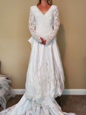 Womens Mori Lee Wedding Dress Size 10 - White Satin beaded elegant detail! NIB | eBay Womens Mori Lee Wedding Dress Size 10 - White Satin beaded elegant detail! NIB | eBay