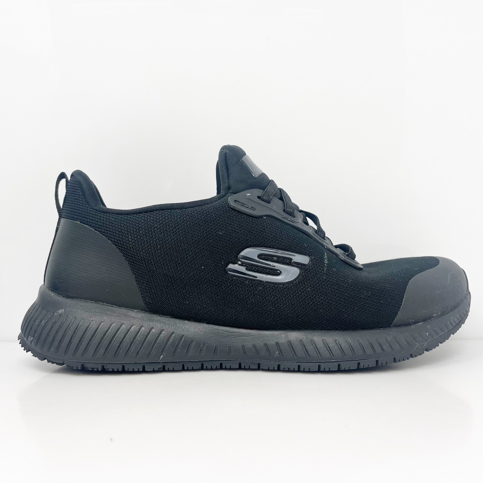 Skechers Womens Work Squad SR 77222 Black Running Shoes Sneakers Size 8.5